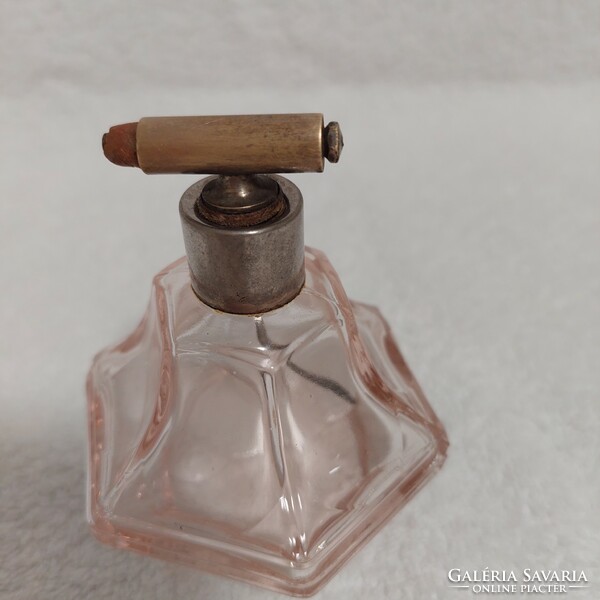 Antik gyönyörű színű ès formàjú parfümös üveg .Àllapota korànak megfelelő  az üveg hibàtlan àllapotb