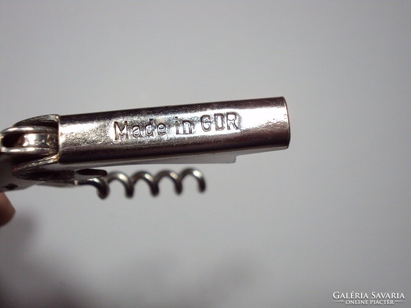 Retro metal bottle opener, corkscrew dreko brand GDR ndk East German