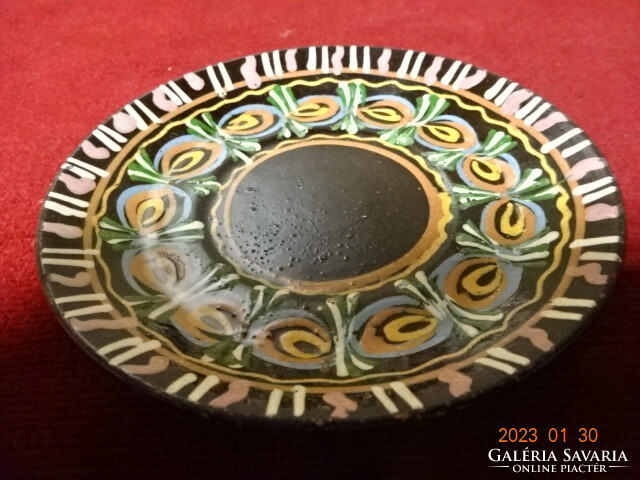 Glazed ceramic bowl, hand painted, diameter 11 cm. He has! Jokai.