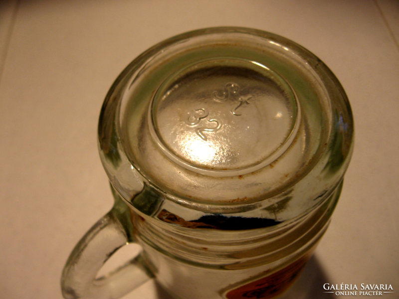 Retro ovis mug shape st. Glass of Salgótarján with a Hungarian post office