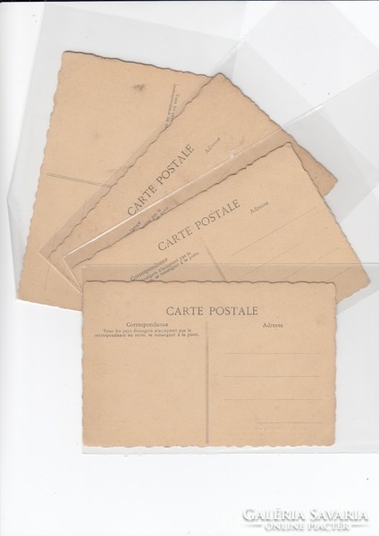 Copies of correspondence on postcards - 4 postcards in one (postal clean)