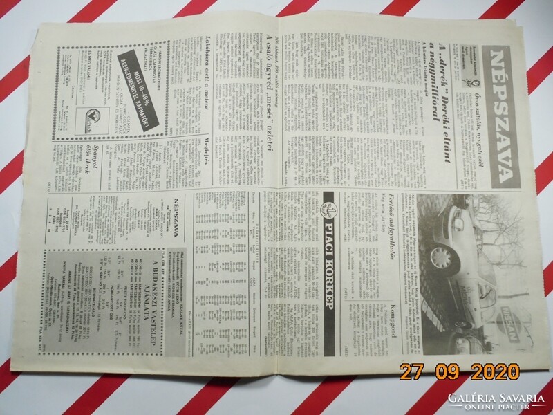 Old retro newspaper - vernacular - January 21, 1993 - The newspaper of the Hungarian trade unions