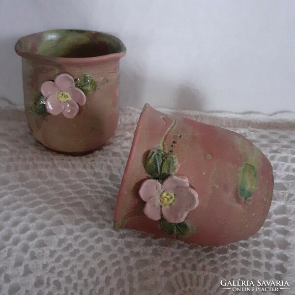 Floral vintage ceramic storage, pencil and toothbrush holder