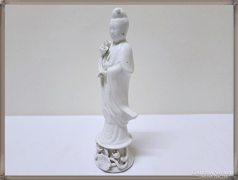 Antique handmade Guan Yin Chinese porcelain statue