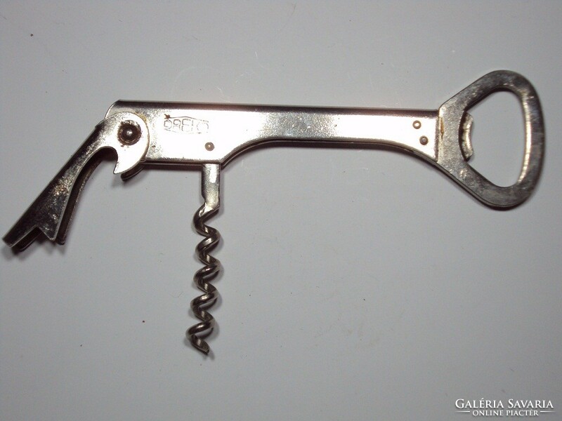 Retro metal bottle opener, corkscrew dreko brand GDR ndk East German