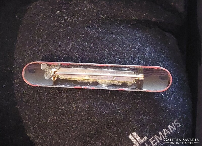 Michaela frey fire enamel brooch, pin