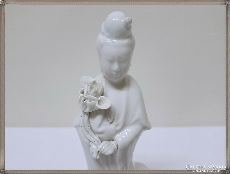Antik kézműves Guan Yin kínai porcelán szobor