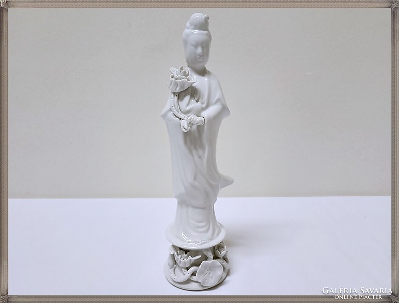Antique handmade Guan Yin Chinese porcelain statue