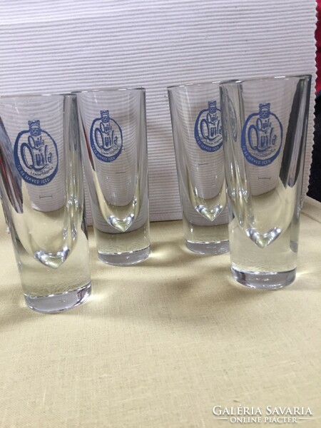 4 thick-walled tequila glasses m155