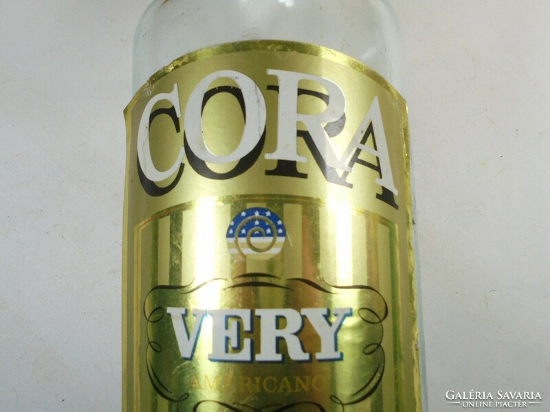Régi papír címkés üveg palack - Cora Very Torino - 1980-as évek