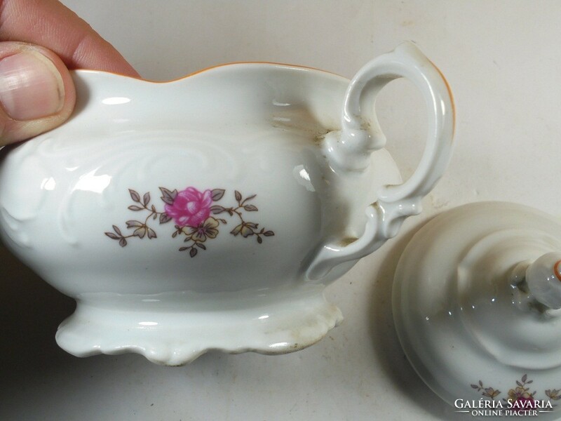 Retro old porcelain sugar bowl made in Poland