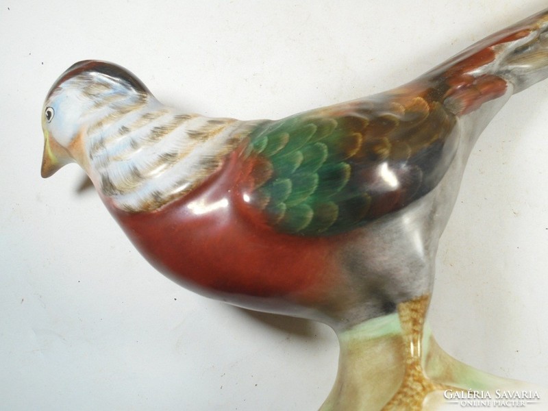 Retro ceramic pheasant bird statue figure ornament - circa 1970-80s