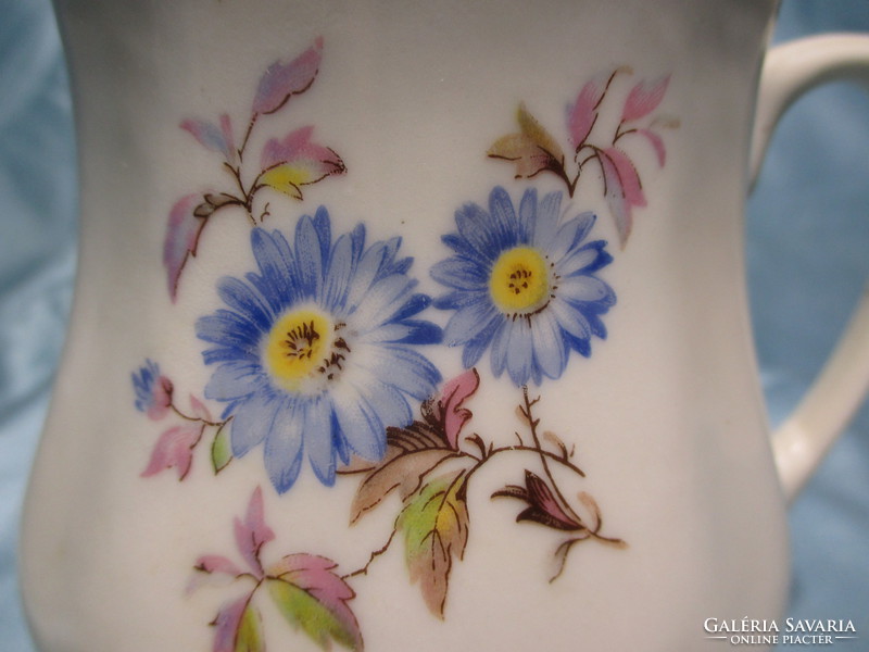 Kék virágos Drasche pocakos bögre, csésze