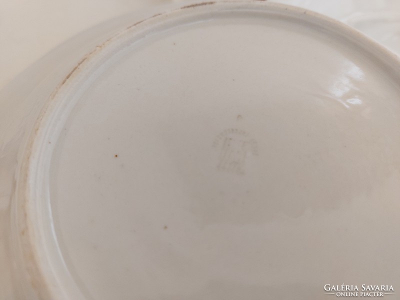 Régi Zsolnay porcelán indamintás mély tányér 11 db
