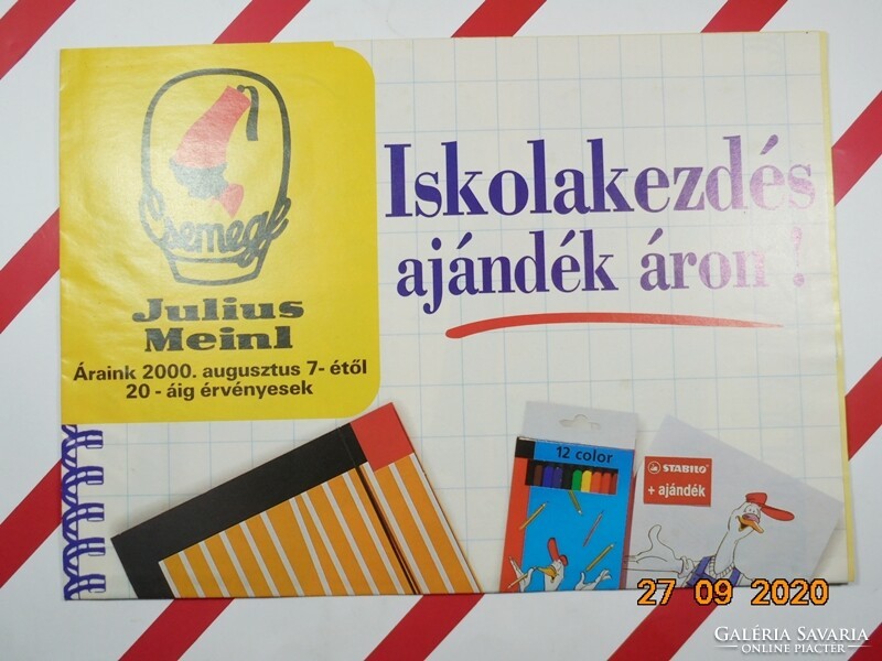 Régi retro újság - Julius Meinl reklám - 2000. augusztus 7-20  - Születésnapra