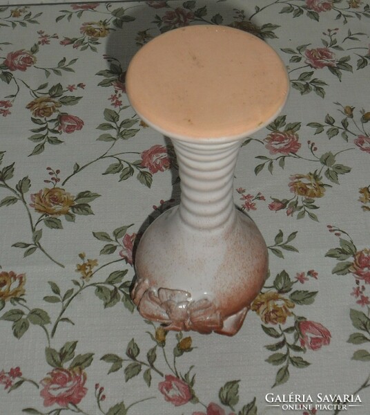 Unique handmade, glazed ceramic candle holder 15 cm high.