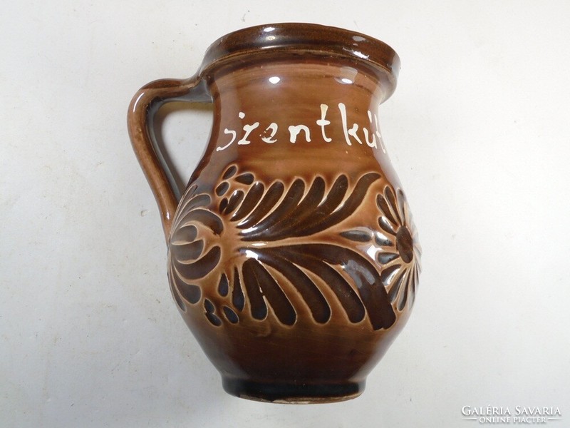 Retro ceramic jug spout - Szentkúti souvenir - 11.5 cm high