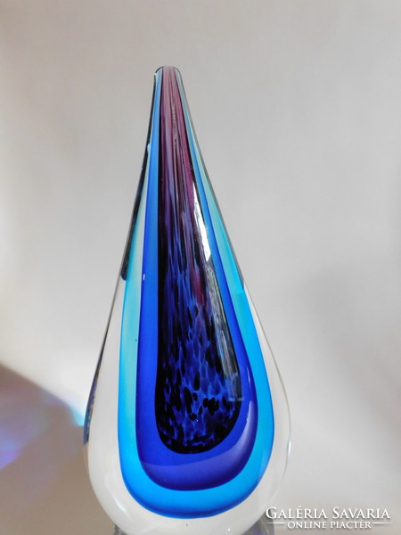 Sommerso"Blue Water" csepp alakú dísztárgy 30 cm