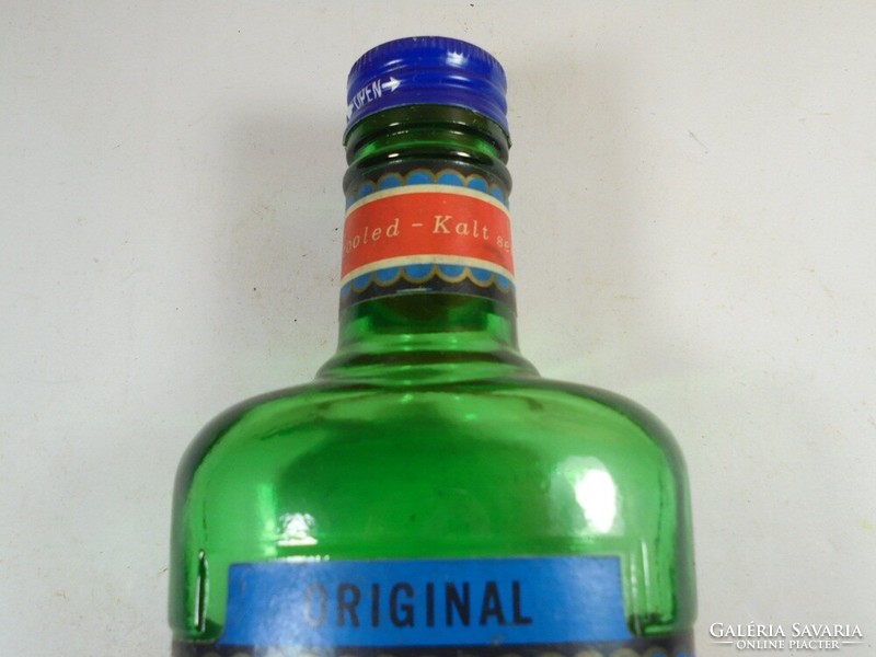 Régi papír címkés üveg palack - Carlsbad Becher likőr - Czechoslovakia Csehszlovák 1980-as évek