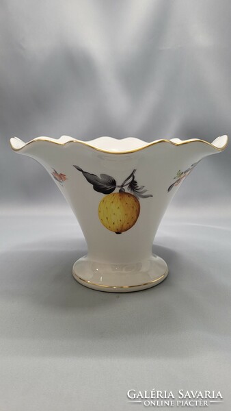 Herendi gyümölcs mintás porcelán váza