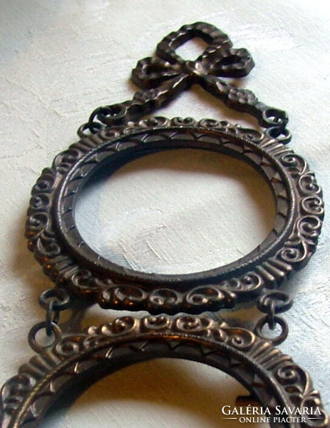 Antique Biedermeier bow metal frame