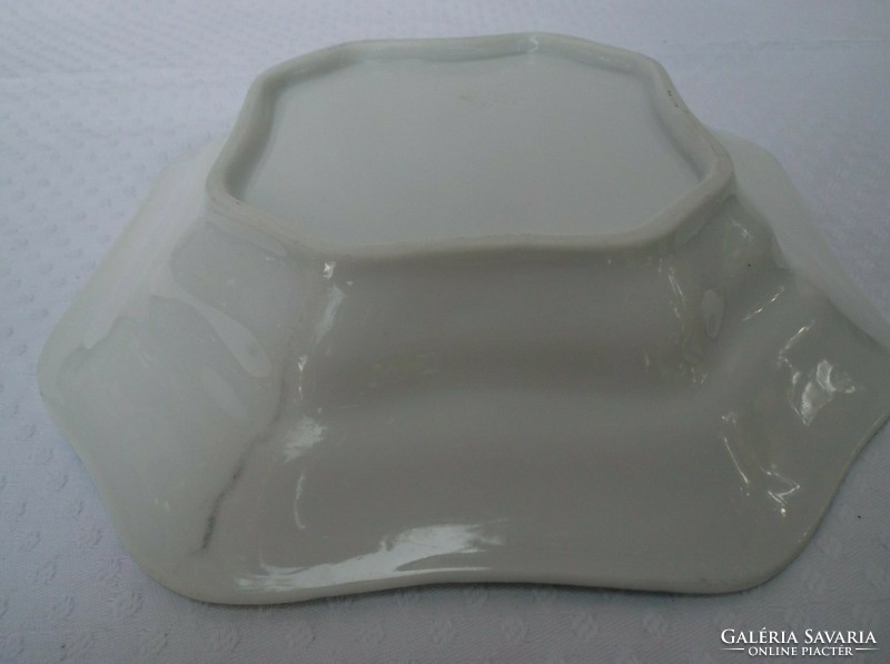 Bowl - marked - 25 x 5 cm - old - snow white - Austrian - scratch-free - perfect