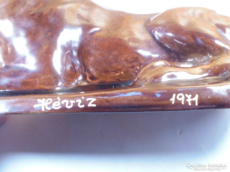 Retro old marked ceramic dog puppy hot water souvenir souvenir 1971 figure statue