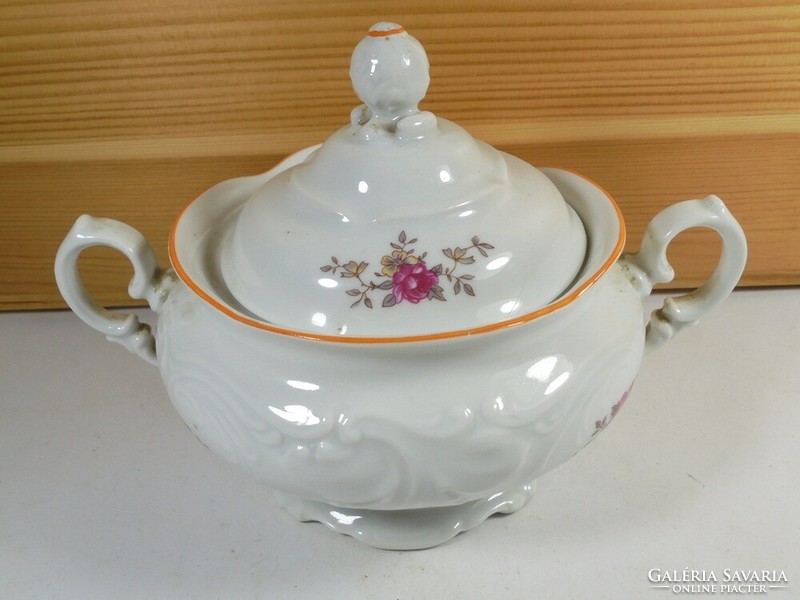 Retro old porcelain sugar bowl made in Poland