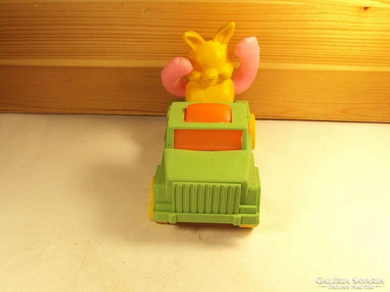 Retro toy plastic traffic goods car truck rabbit bunny approx. 1970s-80s
