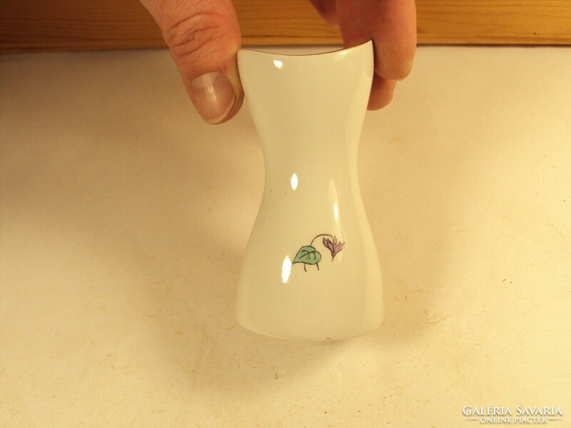 Retro old marked painted porcelain vase Sopron souvenir, souvenir aquincum from the 1970s