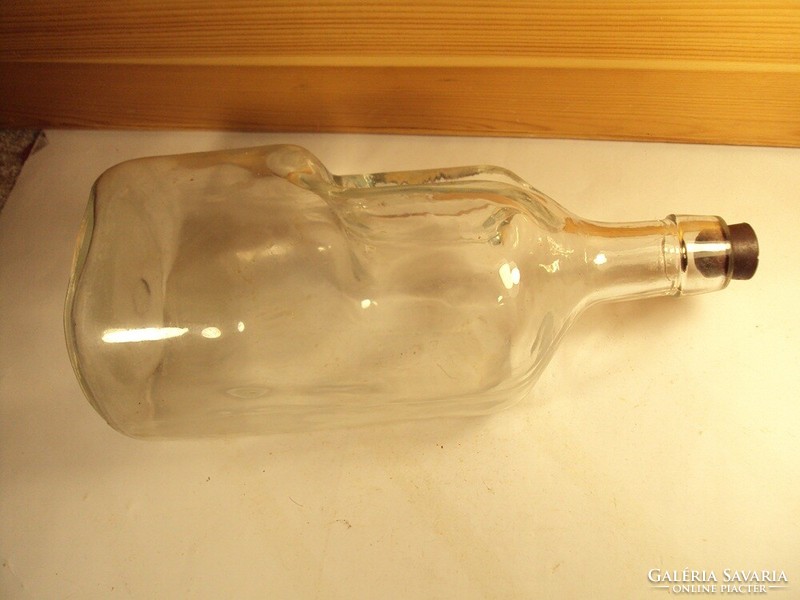 Régi demizson üveg palack - kb. 2 literes