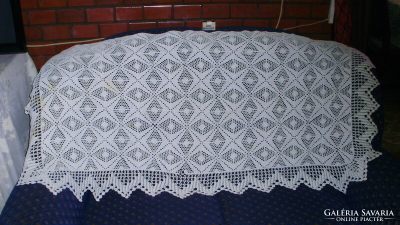 Old dresser tablecloth - hand crocheted