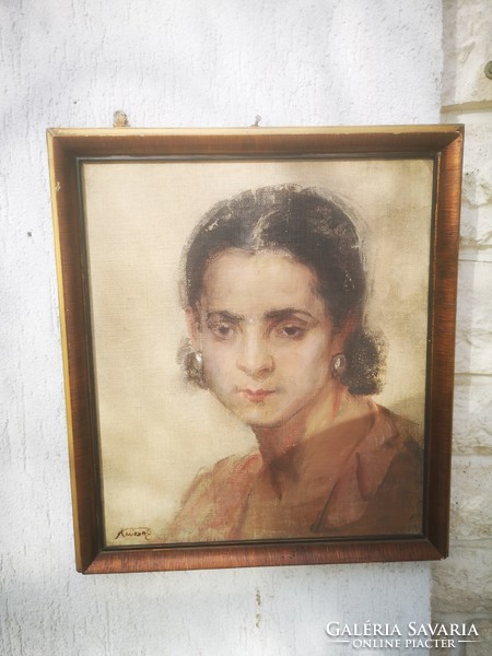 Antik portré, Kalicza Erzsébet festmény, Árverések, aukción is szerepelt!