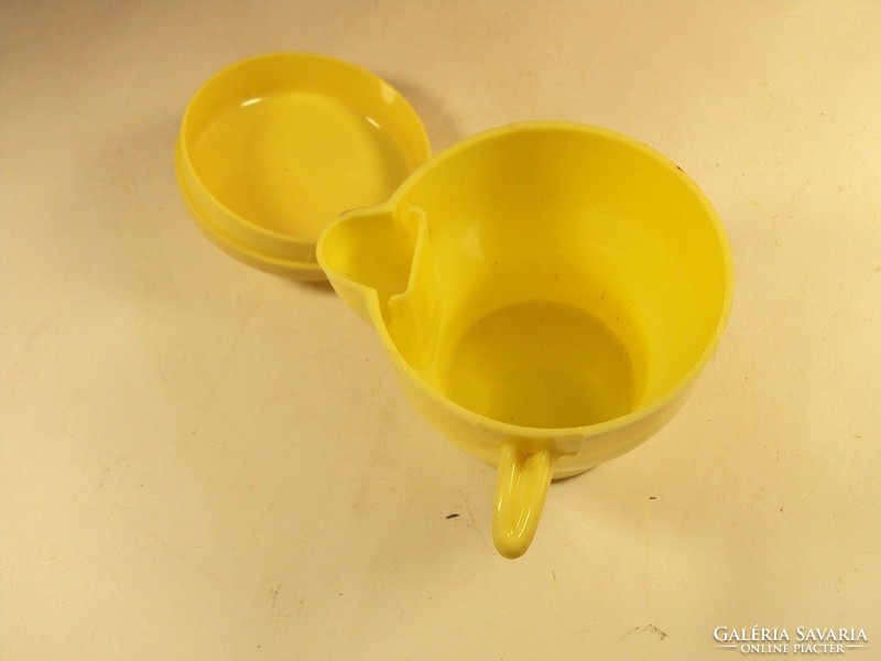Retro old plastic sugar cup with lid - approx. From the 1970s