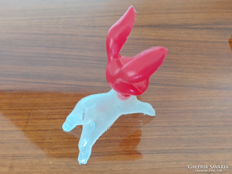 Retro Easter plastic candy bunny rabbit in drag