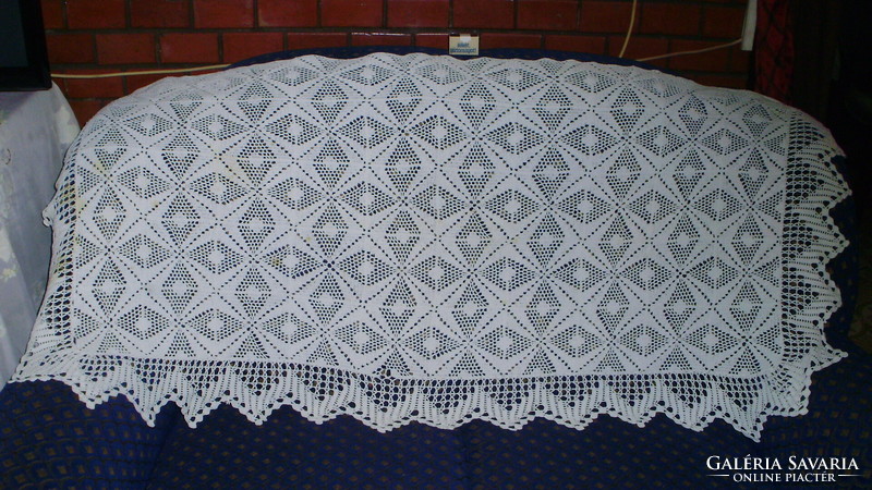 Old dresser tablecloth - hand crocheted