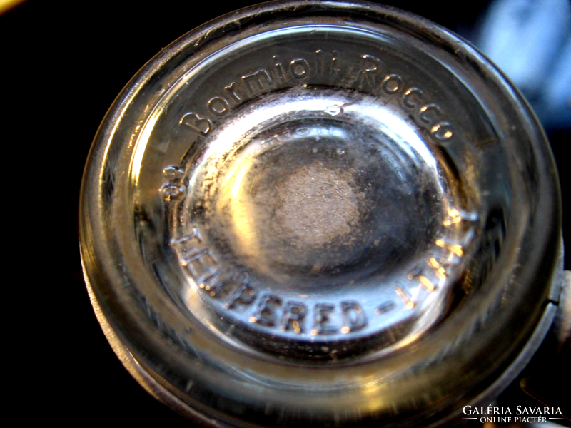 Rare bormioli rocco mocha glass etched with all kinds of inscriptions