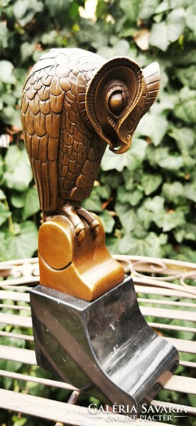 Special art deco owl - bronze sculpture artwork