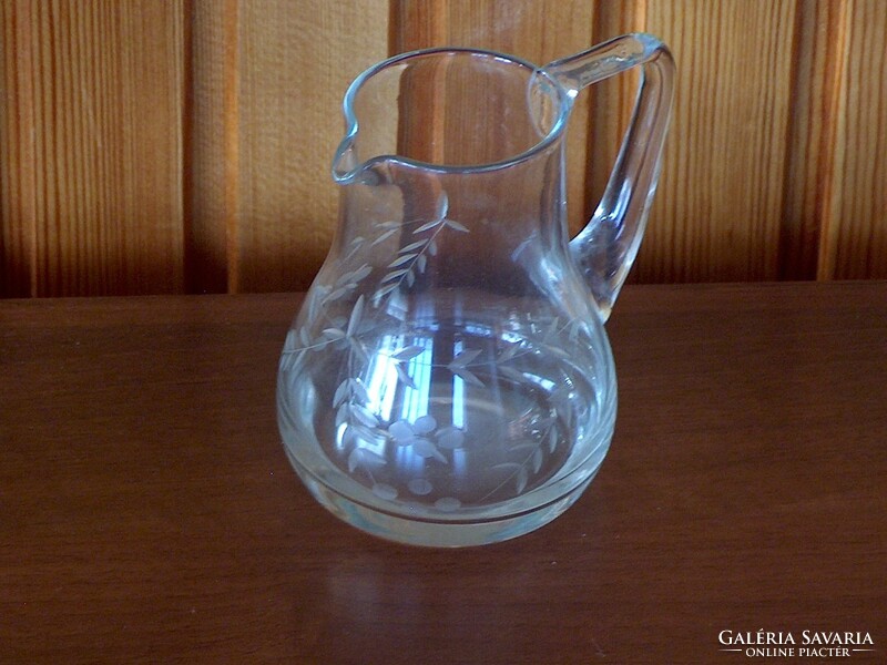Shapely, beautiful lead crystal baptismal pitcher, flawless