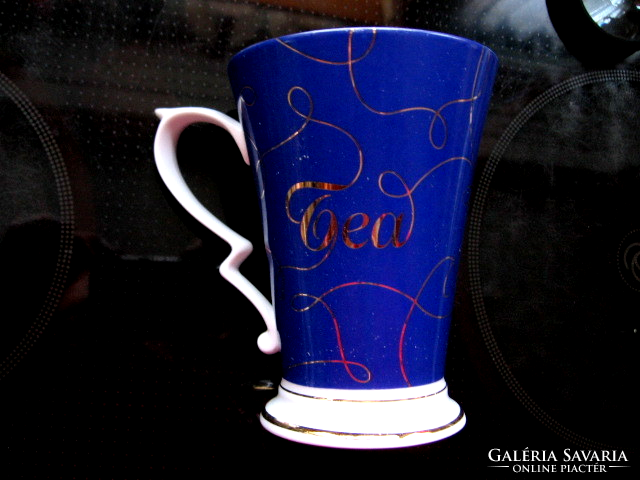 Cha cult collector's limited edition artistic royal blue cup