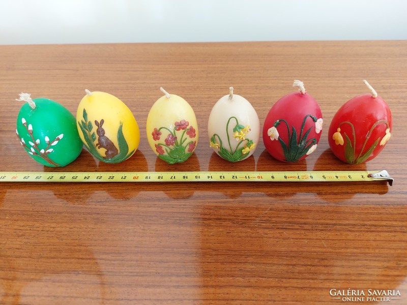 Retro candle egg-shaped craft candle 6 pcs