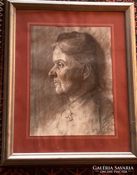 Igaly István -Idős hölgy portréja 1907-ből .