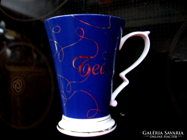 Cha cult collector's limited edition artistic royal blue cup