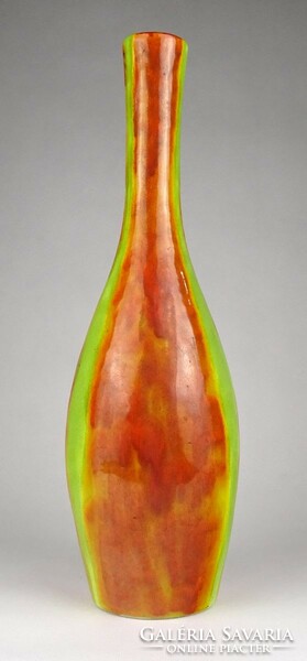 1L715 marked industrial art trickled glaze huge retro ceramic vase 35 cm