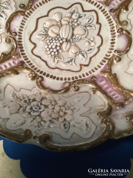 Antique porcelain embossed bowl 30 cm.