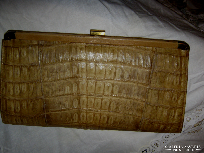 Vintage krokodilbőr ridikül táska retikül clutch táska