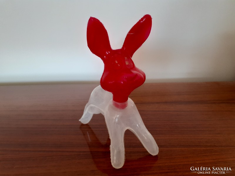 Retro Easter plastic candy bunny rabbit in drag