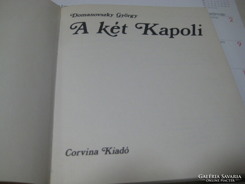 A két Kapoli   A népművészet mesterei   Írta Domanovszky Gy .  Corvina 1983.