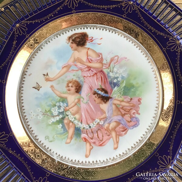 Antique porcelain decorative wall plate