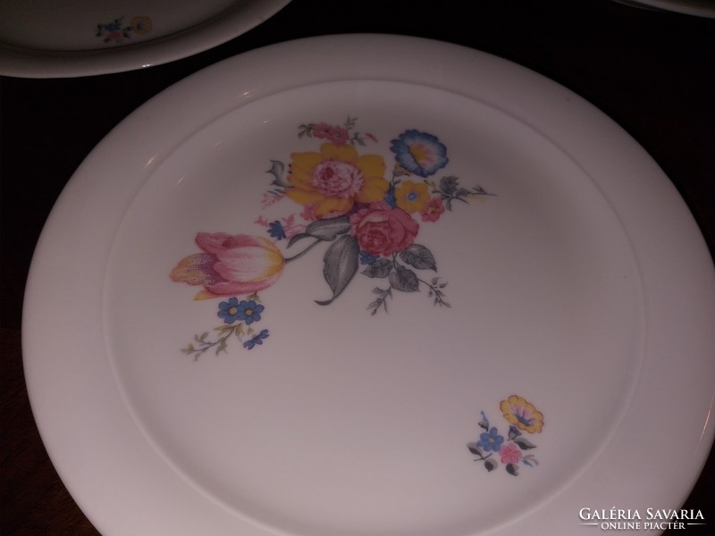 KAHLA német porcelán virágos süteményes tányér készlet 6 személyes